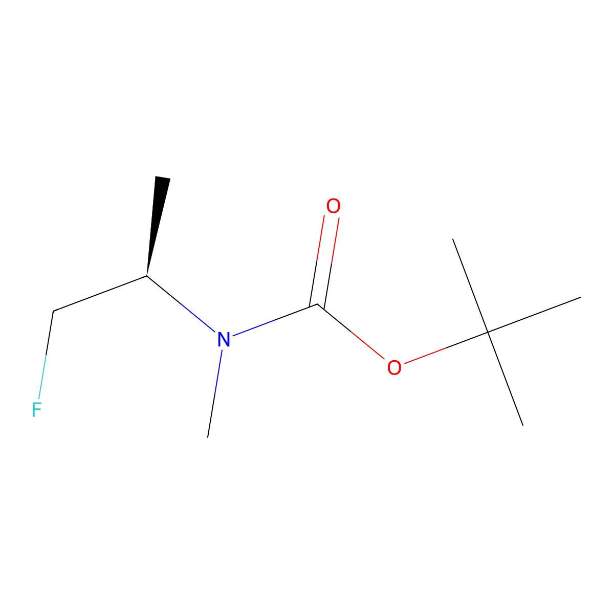 tert-butyl N-[(2R)-1-fluoropropan-2-yl]-N-methylcarbamate molecular structure, CAS 2679817-10-6