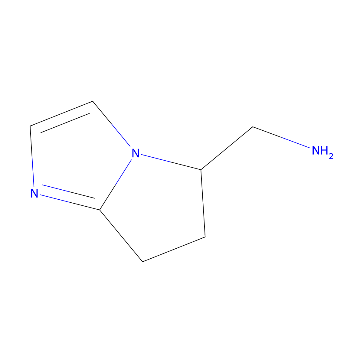 1-[(5S)-5H,6H,7H-pyrrolo[1,2-a]imidazol-5-yl]methanamine molecular structure, CAS 2679817-27-5