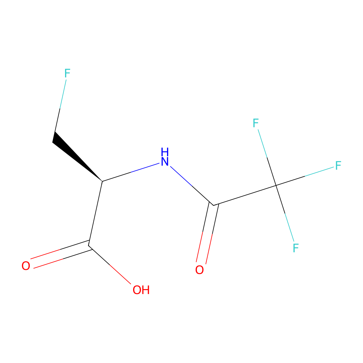 (2S)-3-fluoro-2-(2,2,2-trifluoroacetamido)propanoic acid molecular structure, CAS 2679817-35-5
