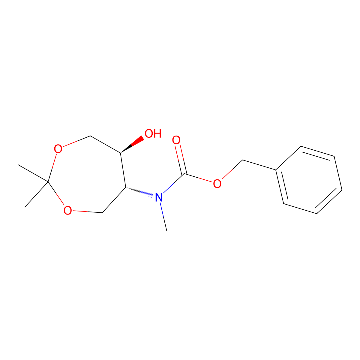 rac-benzyl N-[(5R,6S)-6-hydroxy-2,2-dimethyl-1,3-dioxepan-5-yl]-N-methylcarbamate molecular structure, CAS 2679817-43-5