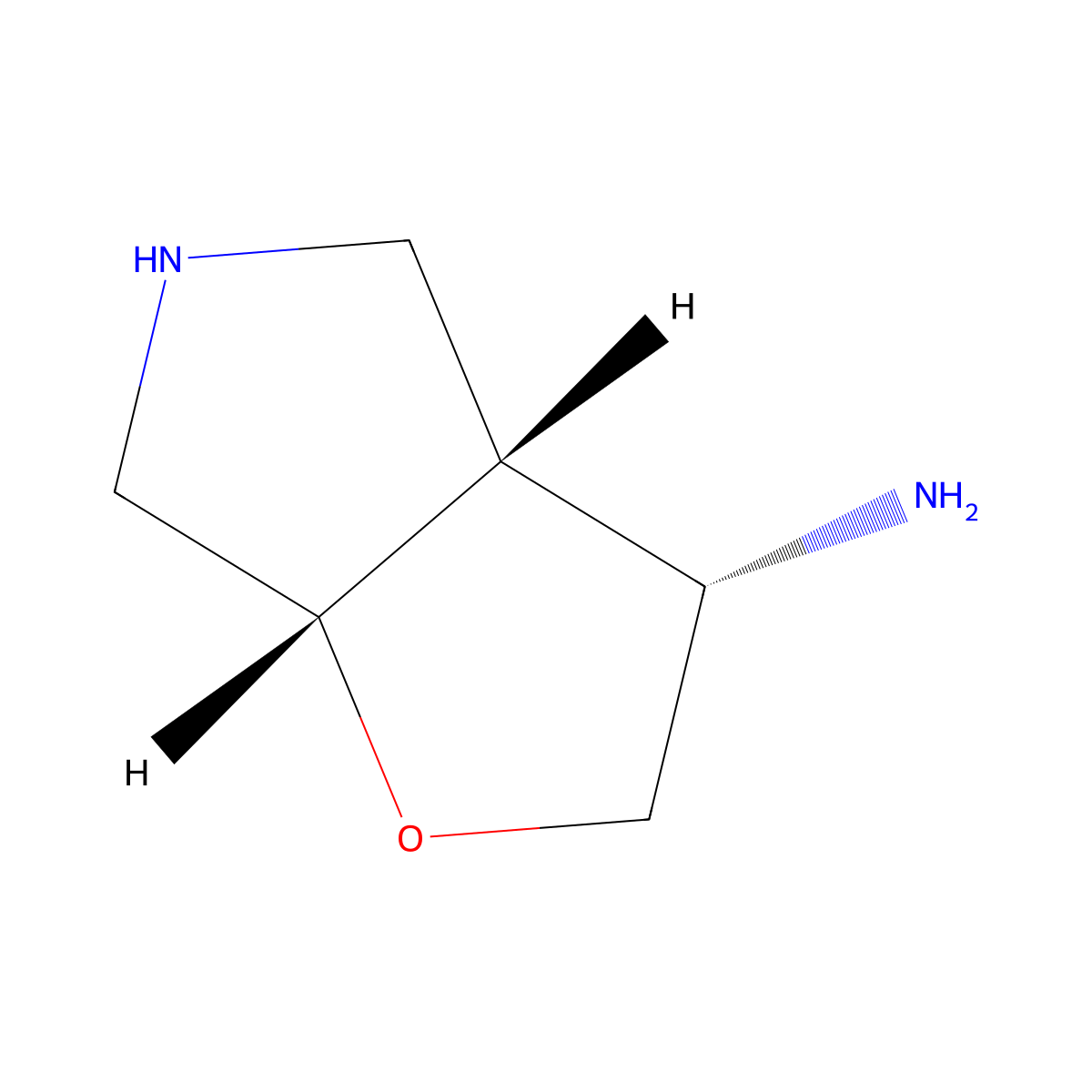 rac-(3R,3aS,6aR)-hexahydro-2H-furo[2,3-c]pyrrol-3-amine molecular structure, CAS 2679817-52-6
