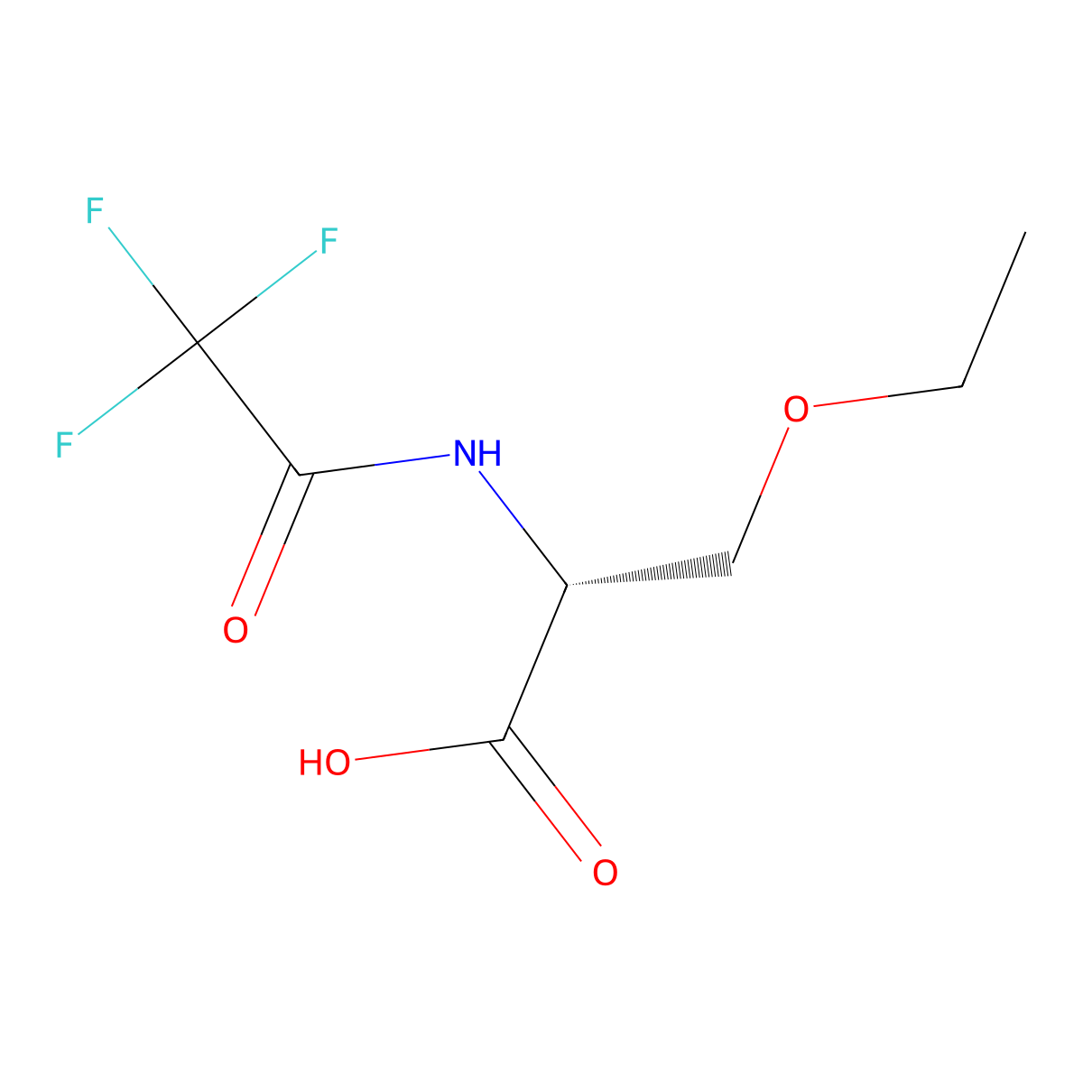 (2R)-3-ethoxy-2-(trifluoroacetamido)propanoic acid molecular structure, CAS 2679817-53-7