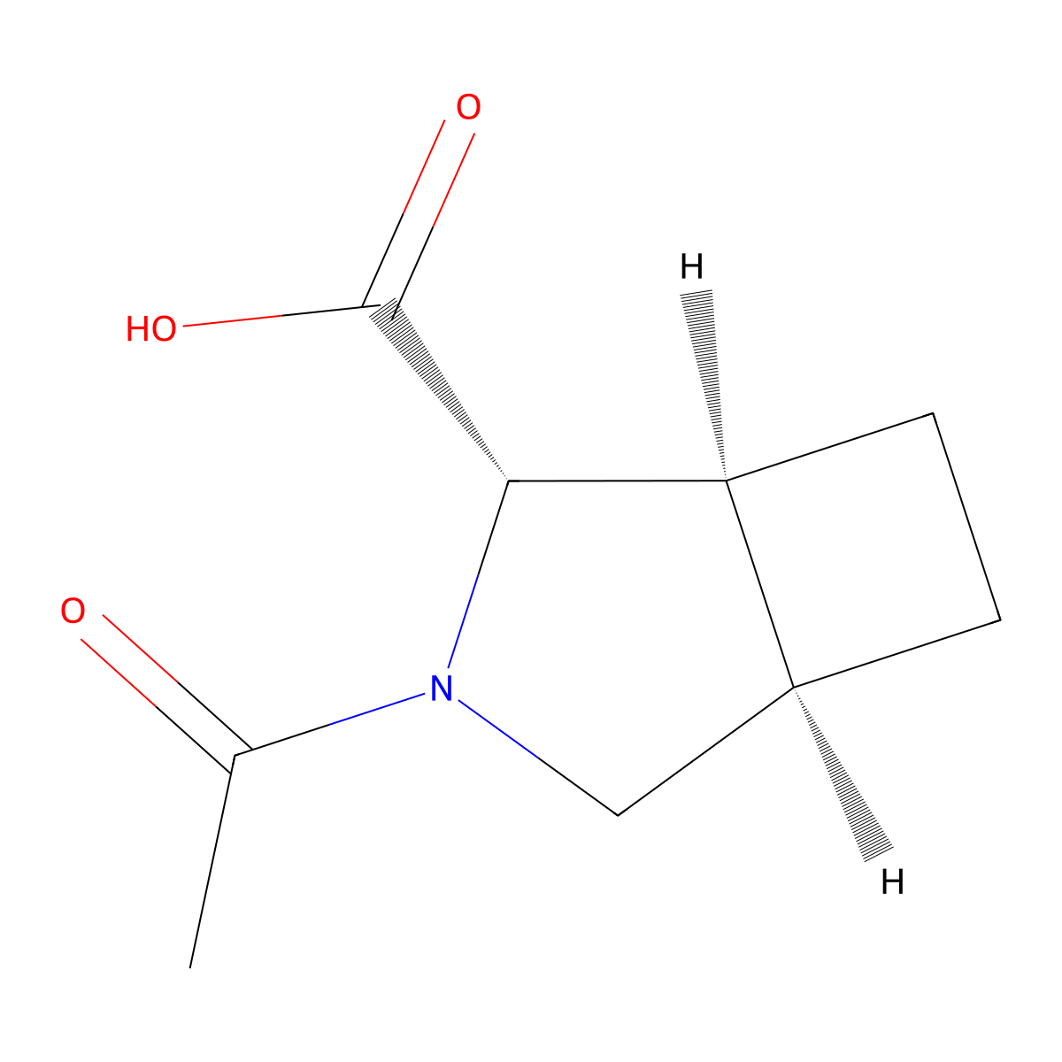 rac-(1R,2R,5S)-3-acetyl-3-azabicyclo[3.2.0]heptane-2-carboxylic acid molecular structure, CAS 2679817-57-1