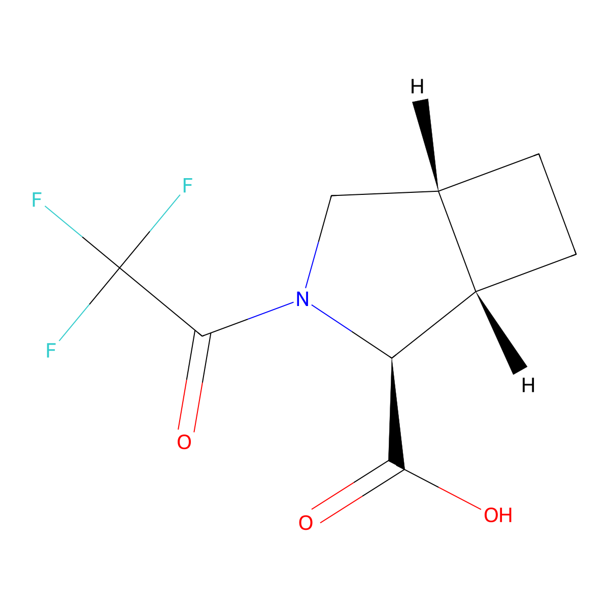 rac-(1R,2R,5S)-3-(trifluoroacetyl)-3-azabicyclo[3.2.0]heptane-2-carboxylic acid molecular structure, CAS 2679817-72-0