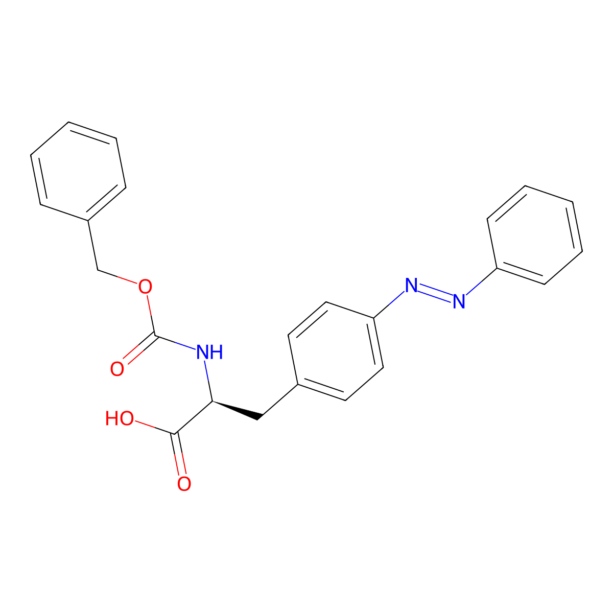 (2S)-2-{[(benzyloxy)carbonyl]amino}-3-[4-(2-phenyldiazen-1-yl)phenyl]propanoic acid molecular structure, CAS 2679817-77-5