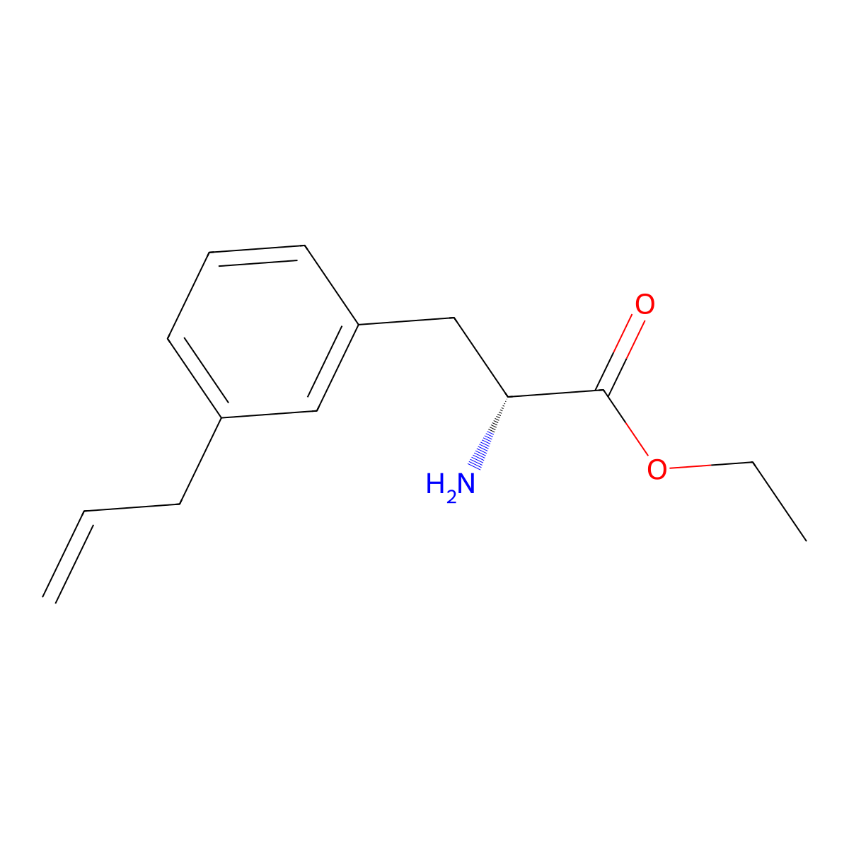 ethyl (2R)-2-amino-3-[3-(prop-2-en-1-yl)phenyl]propanoate molecular structure, CAS 2679822-66-1