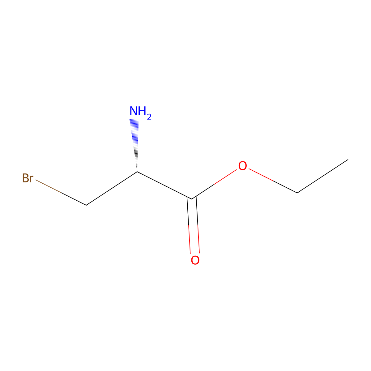ethyl (2R)-2-amino-3-bromopropanoate molecular structure, CAS 2679822-80-9