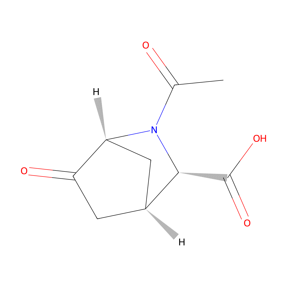 rac-(1R,3R,4S)-2-acetyl-6-oxo-2-azabicyclo[2.2.1]heptane-3-carboxylic acid molecular structure, CAS 2679822-82-1