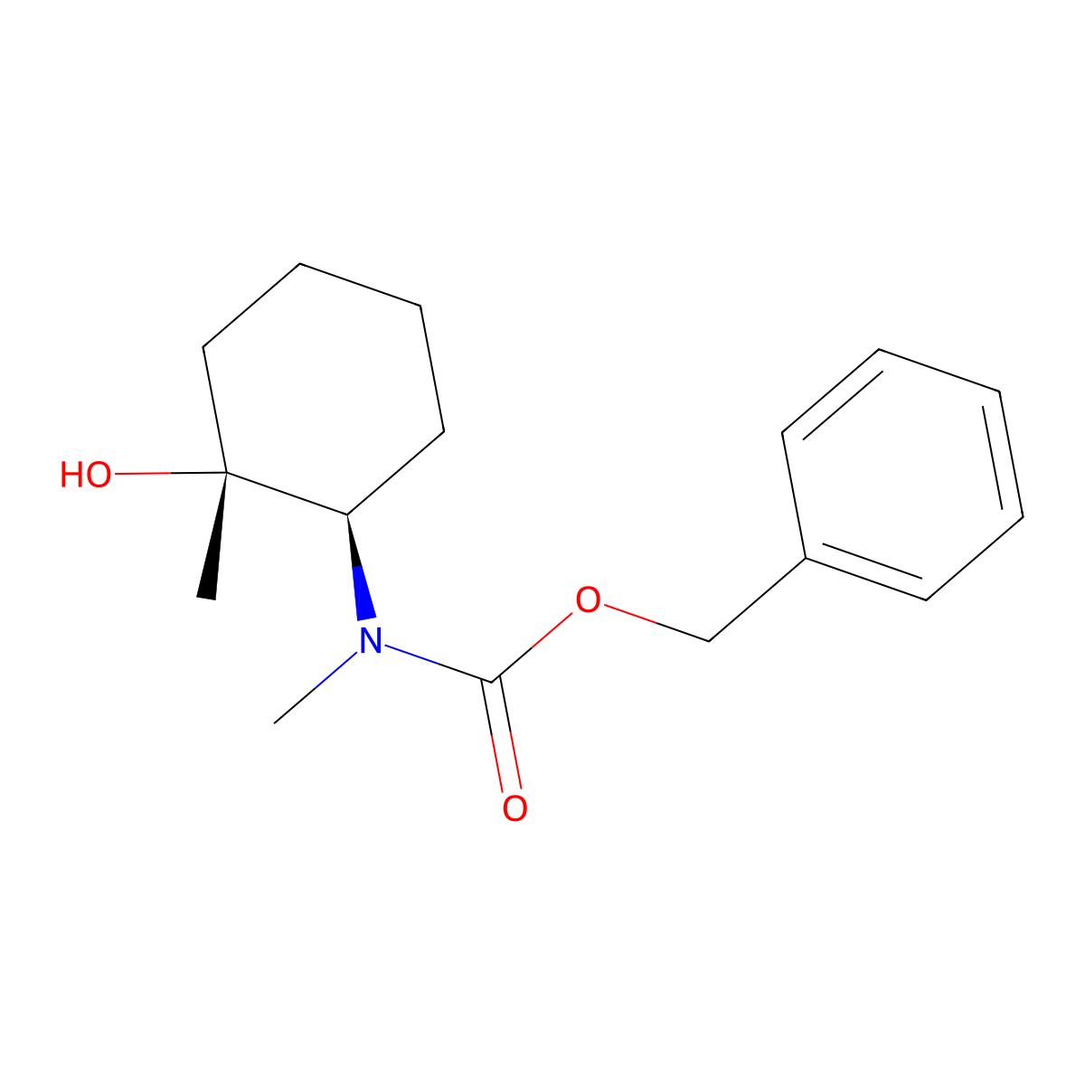 rac-benzyl N-[(1R,2R)-2-hydroxy-2-methylcyclohexyl]-N-methylcarbamate molecular structure, CAS 2679822-88-7