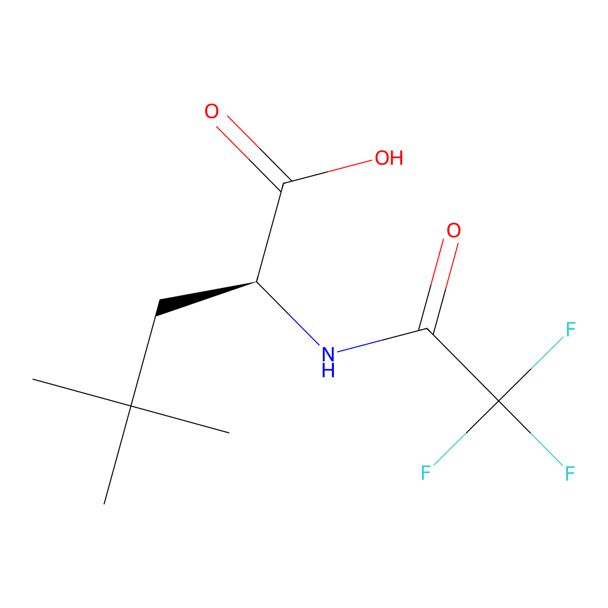 (2S)-4,4-dimethyl-2-(2,2,2-trifluoroacetamido)pentanoic acid molecular structure, CAS 2679823-04-0