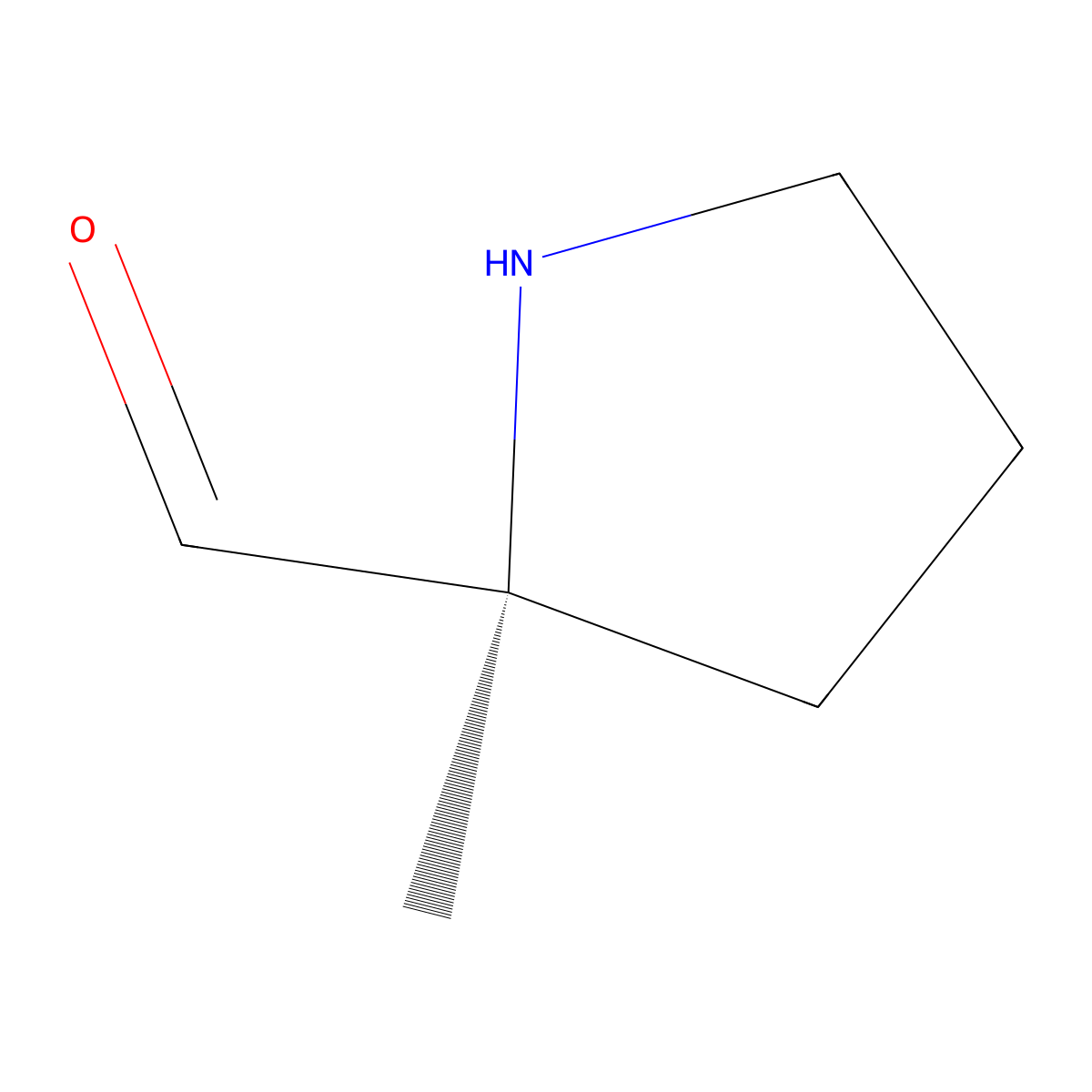 (2S)-2-methylpyrrolidine-2-carbaldehyde molecular structure, CAS 2679823-05-1