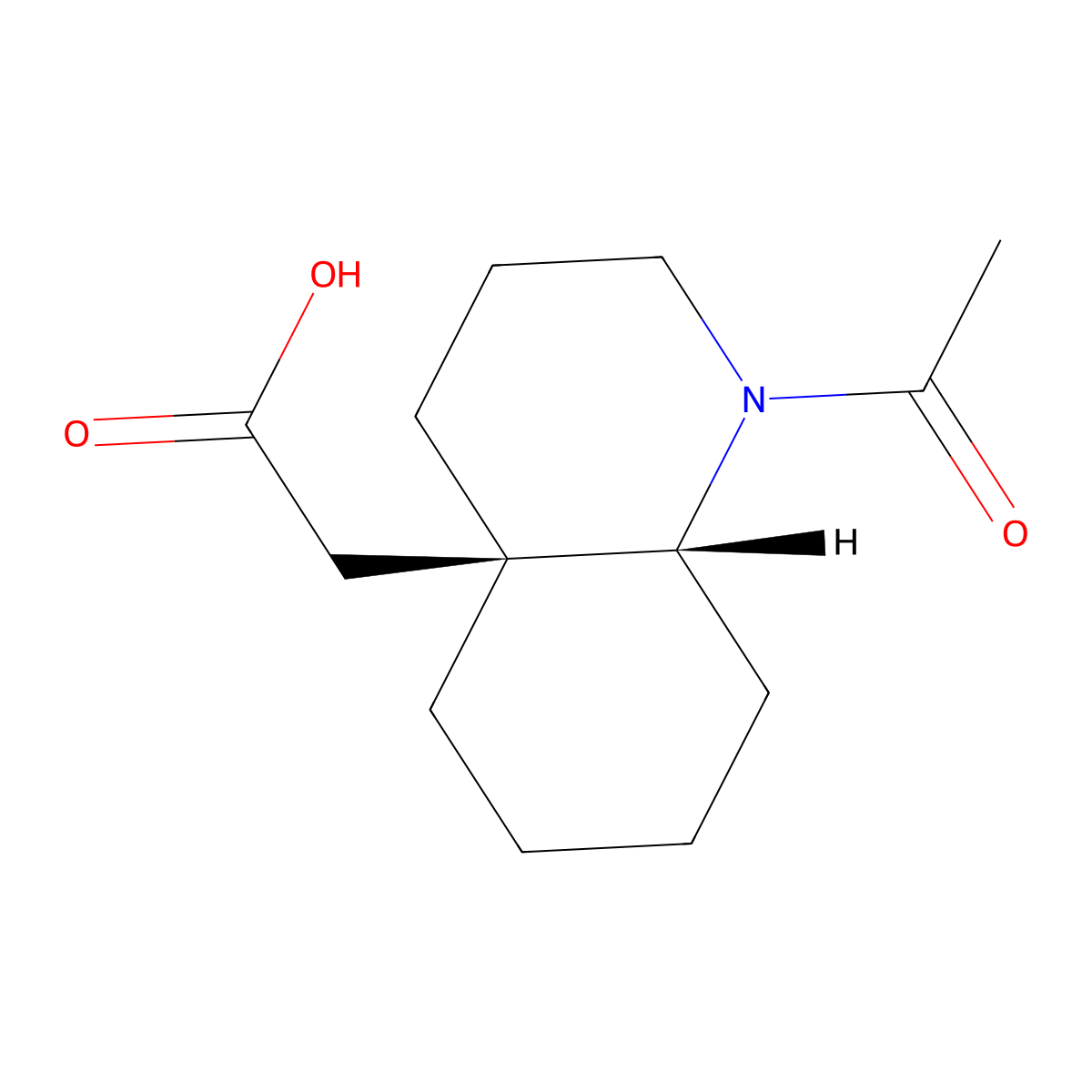 rac-2-[(4aR,8aR)-1-acetyl-decahydroquinolin-4a-yl]acetic acid molecular structure, CAS 2679823-47-1
