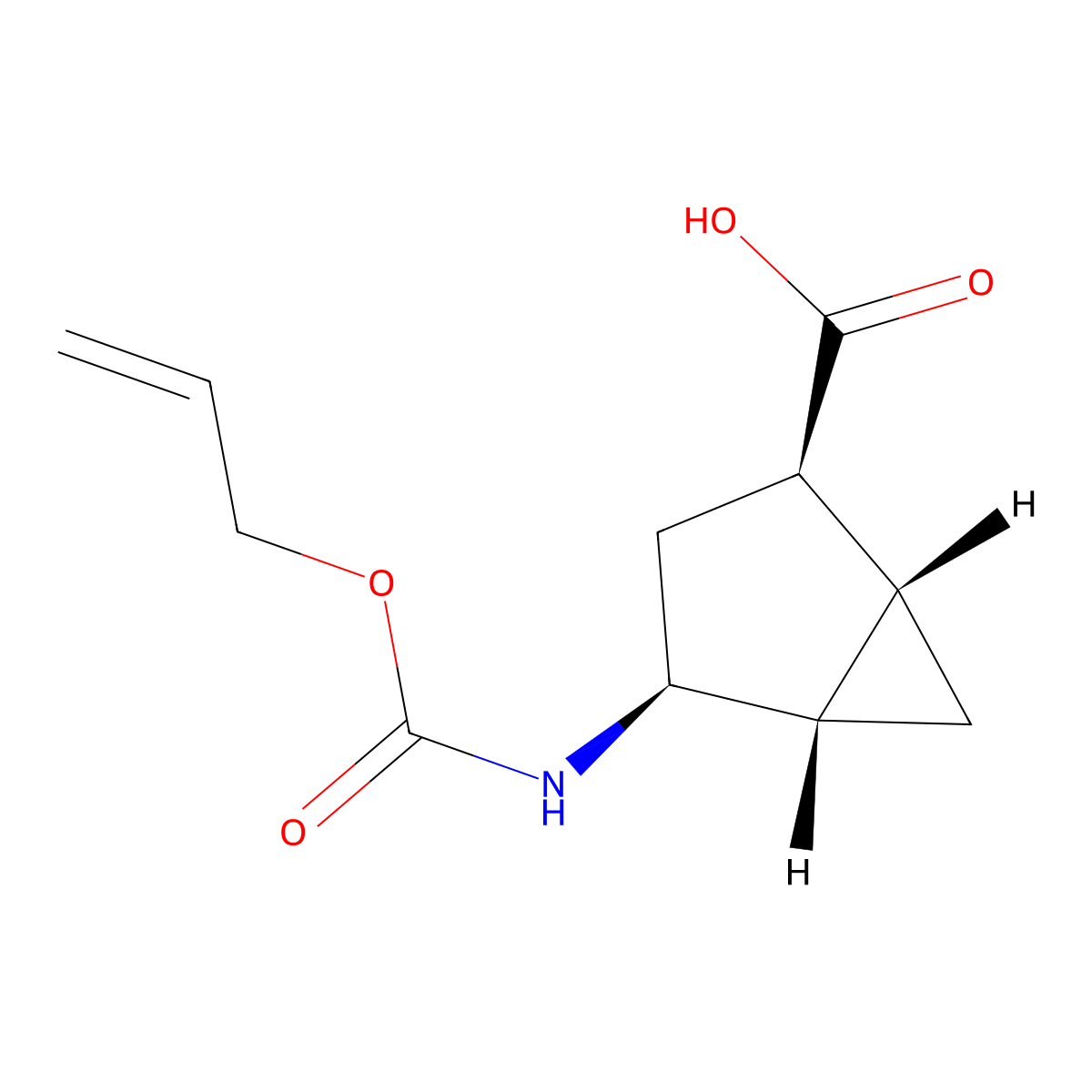rac-(1R,2R,4S,5S)-4-{[(prop-2-en-1-yloxy)carbonyl]amino}bicyclo[3.1.0]hexane-2-carboxylic acid molecular structure, CAS 2679823-66-4