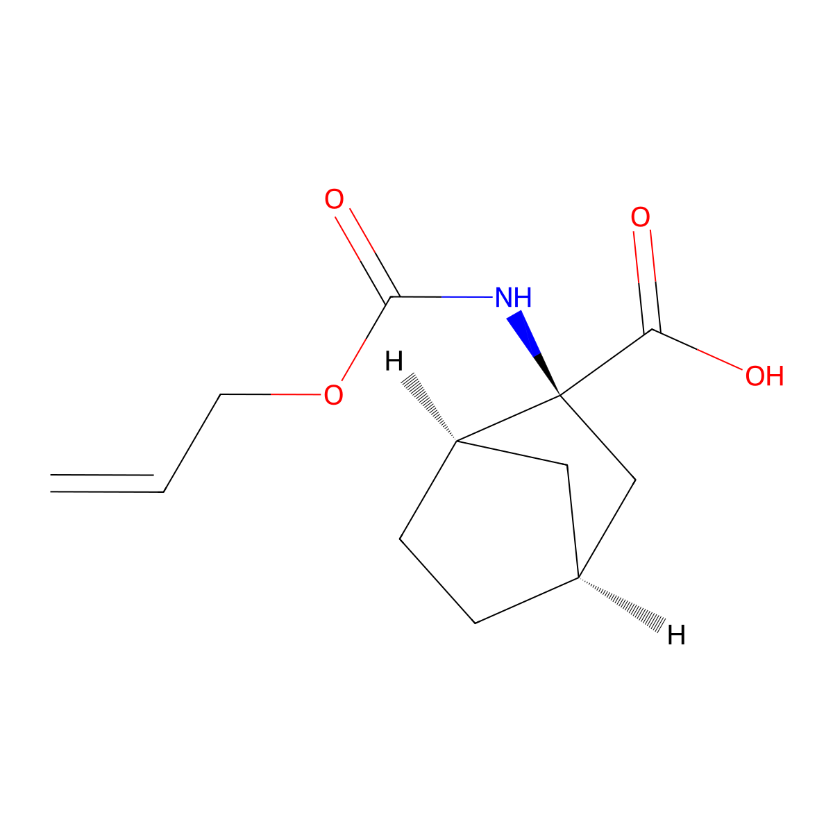 rac-(1R,2S,4S)-2-{[(prop-2-en-1-yloxy)carbonyl]amino}bicyclo[2.2.1]heptane-2-carboxylic acid molecular structure, CAS 2679823-72-2