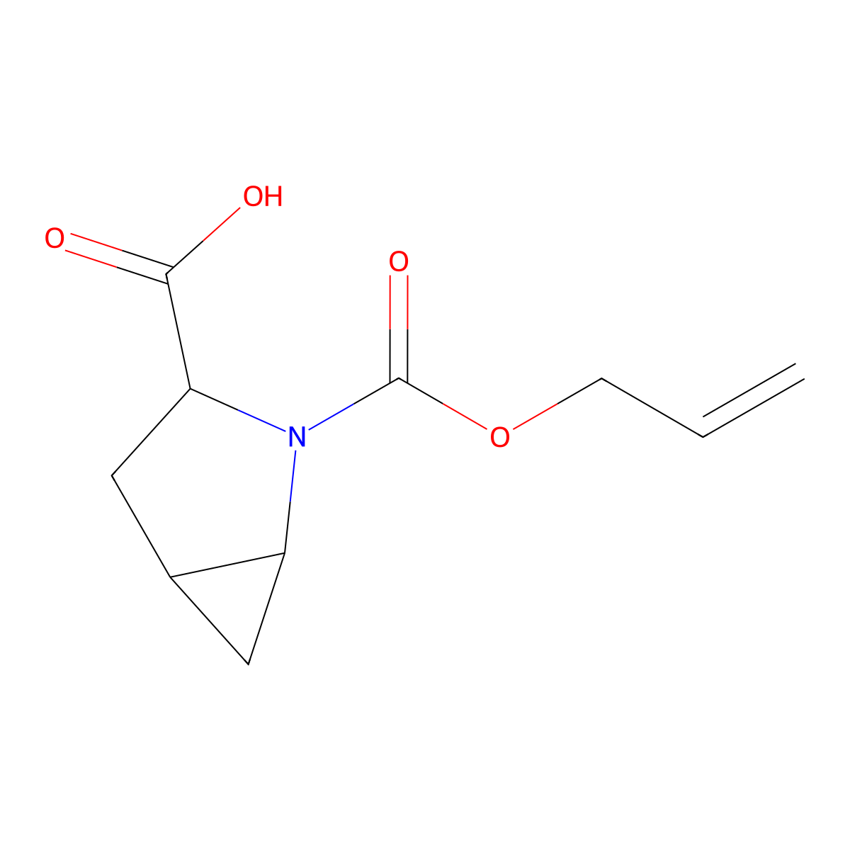 (1R,3S,5R)-2-[(prop-2-en-1-yloxy)carbonyl]-2-azabicyclo[3.1.0]hexane-3-carboxylic acid molecular structure, CAS 2679823-90-4
