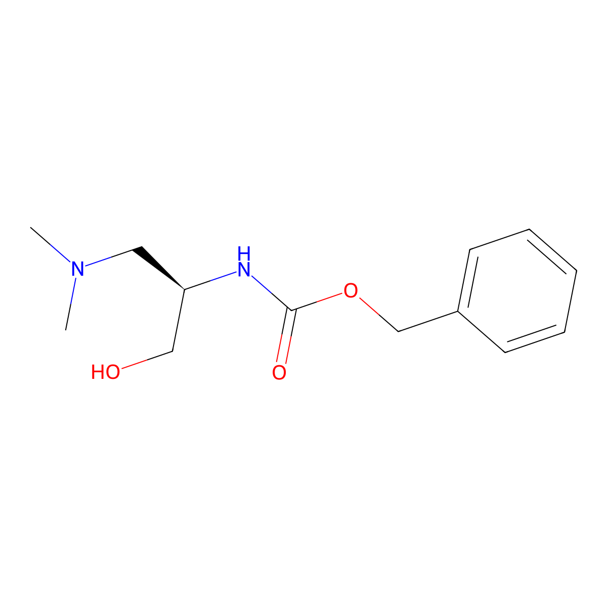 benzyl N-[(2R)-1-(dimethylamino)-3-hydroxypropan-2-yl]carbamate molecular structure, CAS 2679824-12-3