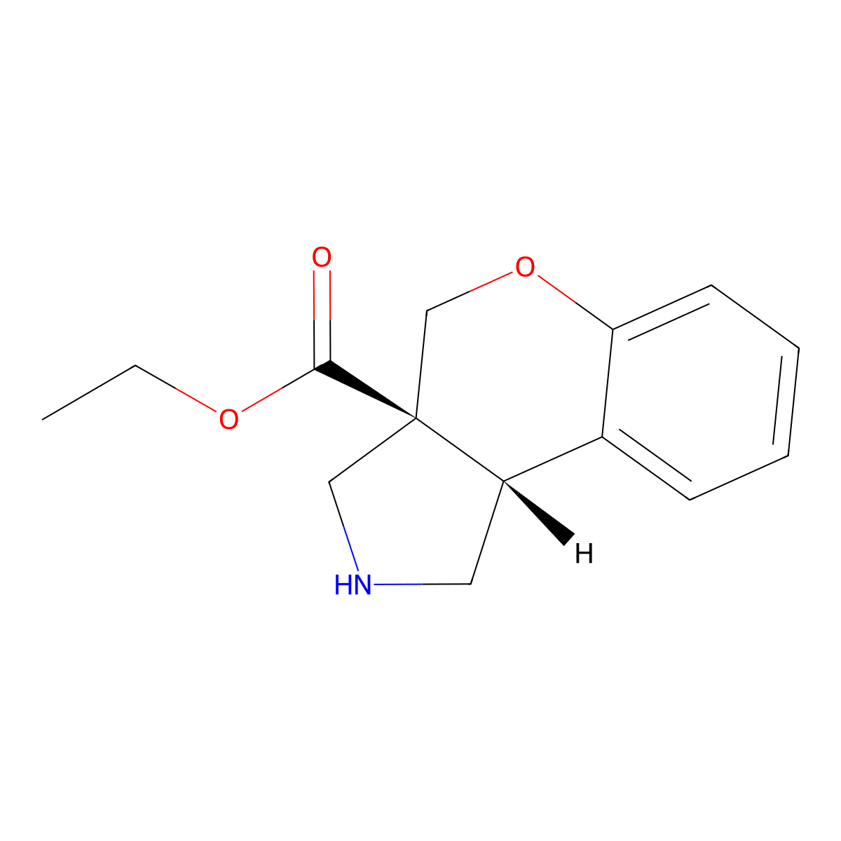 rac-ethyl (2R,6R)-8-oxa-4-azatricyclo[7.4.0.0,2,6]trideca-1(13),9,11-triene-6-carboxylate molecular structure, CAS 2679824-35-0