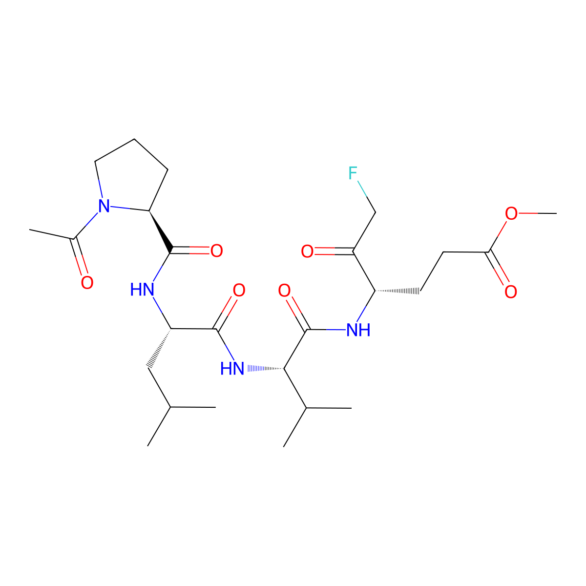 Ac-PLVE-FMK molecular structure, CAS 2679825-26-2