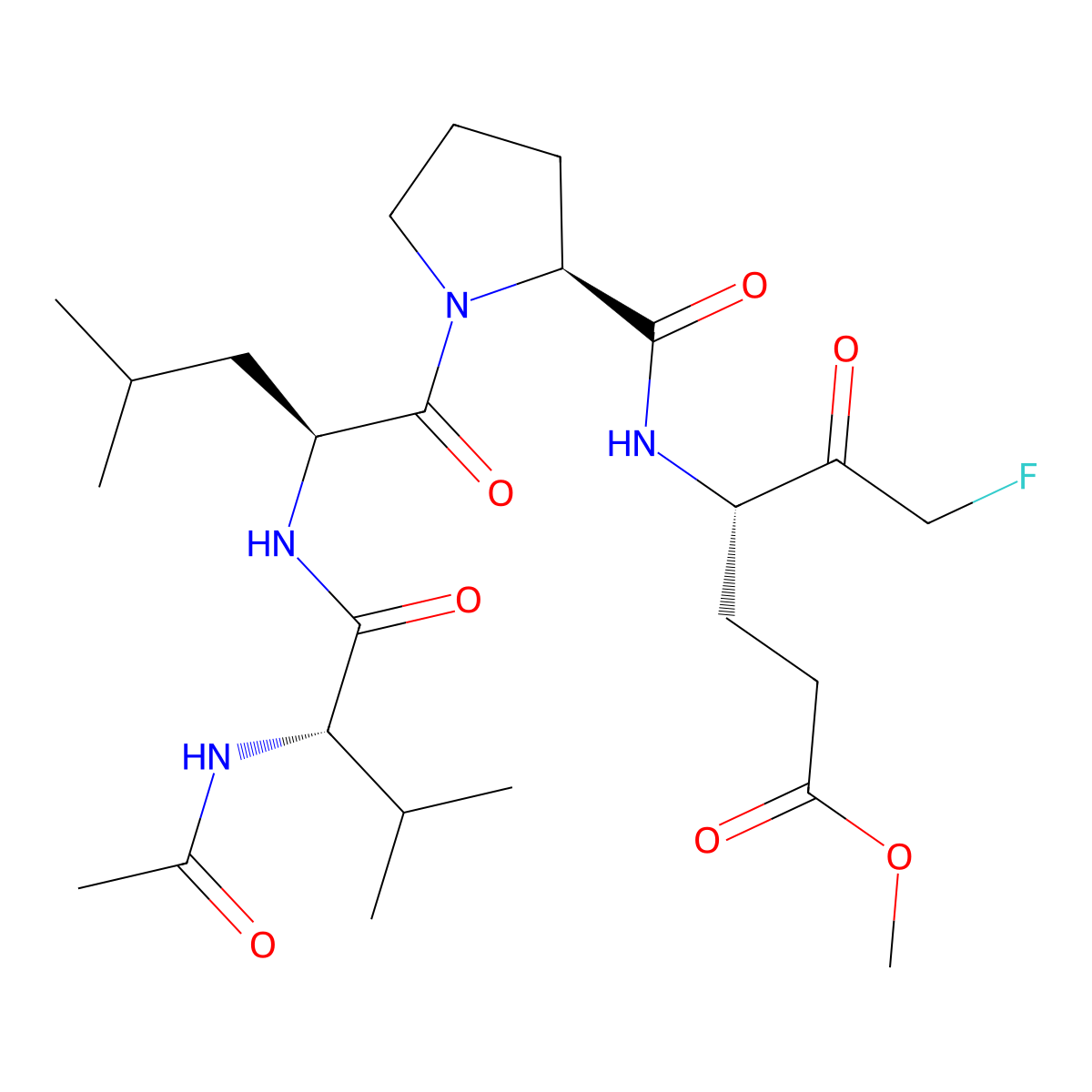 Ac-VLPE-FMK molecular structure, CAS 2679825-27-3