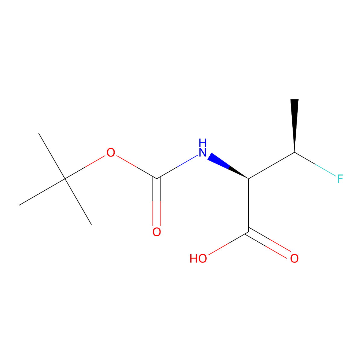 (2R,3R)-2-{[(tert-butoxy)carbonyl]amino}-3-fluorobutanoic acid molecular structure, CAS 2679825-50-2