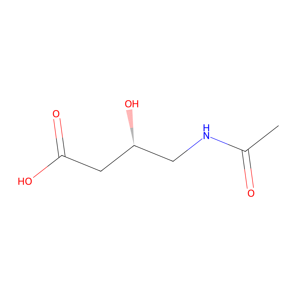 (3S)-4-acetamido-3-hydroxybutanoic acid molecular structure, CAS 2679825-53-5