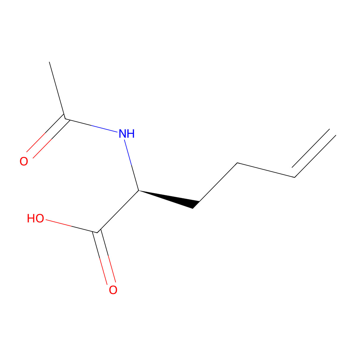 (2S)-2-acetamidohex-5-enoic acid molecular structure, CAS 2679825-62-6