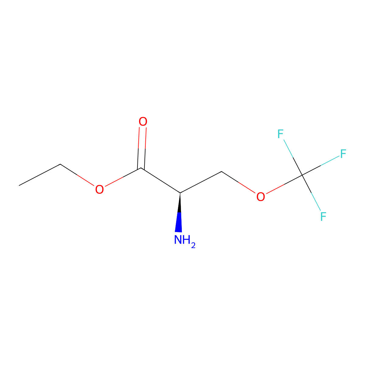 ethyl (2R)-2-amino-3-(trifluoromethoxy)propanoate molecular structure, CAS 2679825-68-2