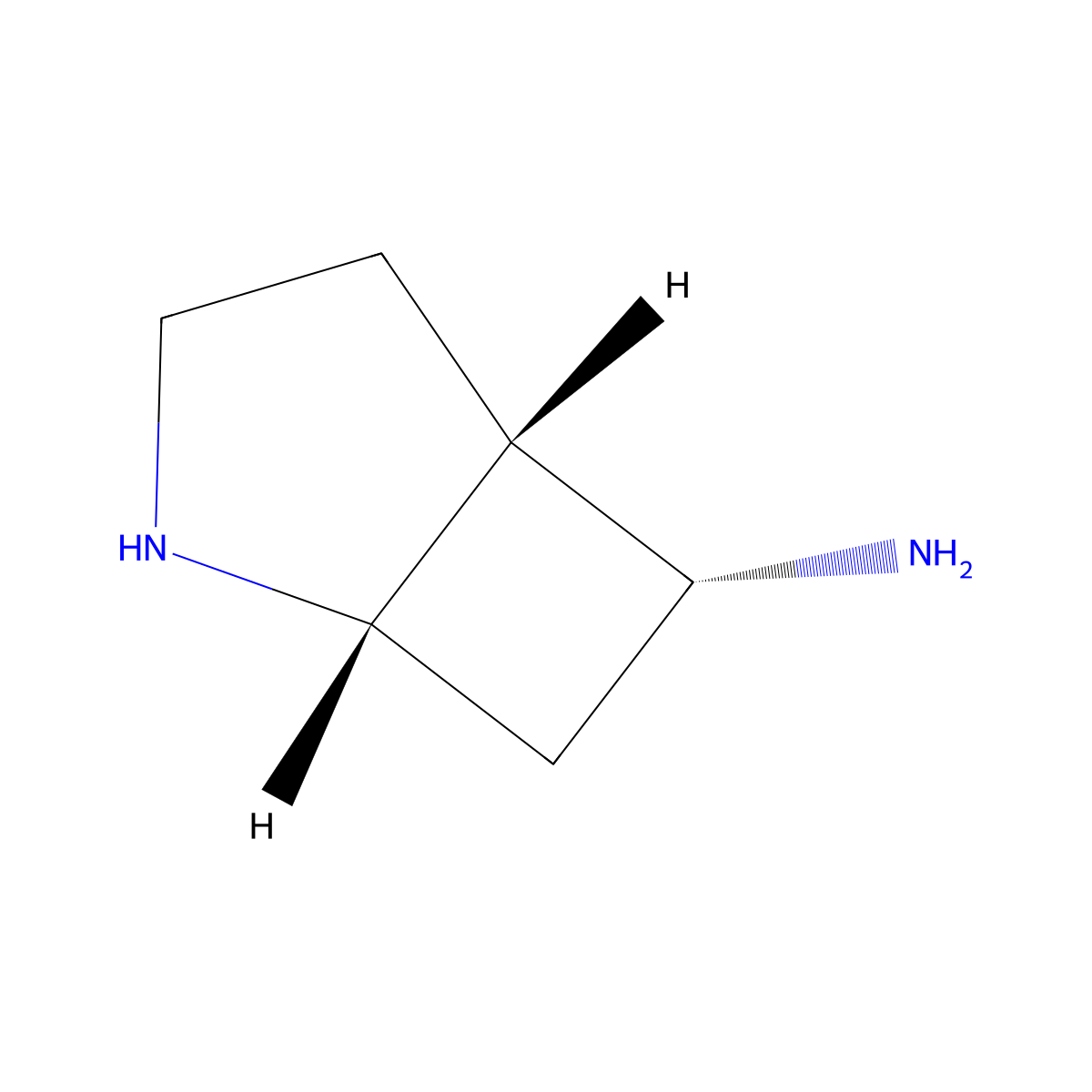 rac-(1R,5S,6S)-2-azabicyclo[3.2.0]heptan-6-amine molecular structure, CAS 2679825-78-4