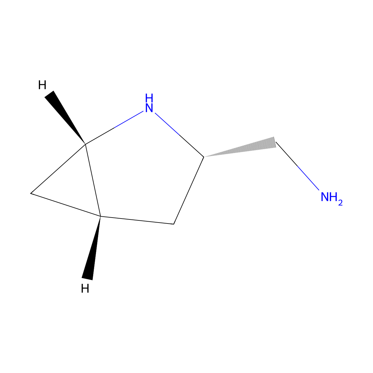 1-[(1S,3S,5S)-2-azabicyclo[3.1.0]hexan-3-yl]methanamine molecular structure, CAS 2679825-81-9