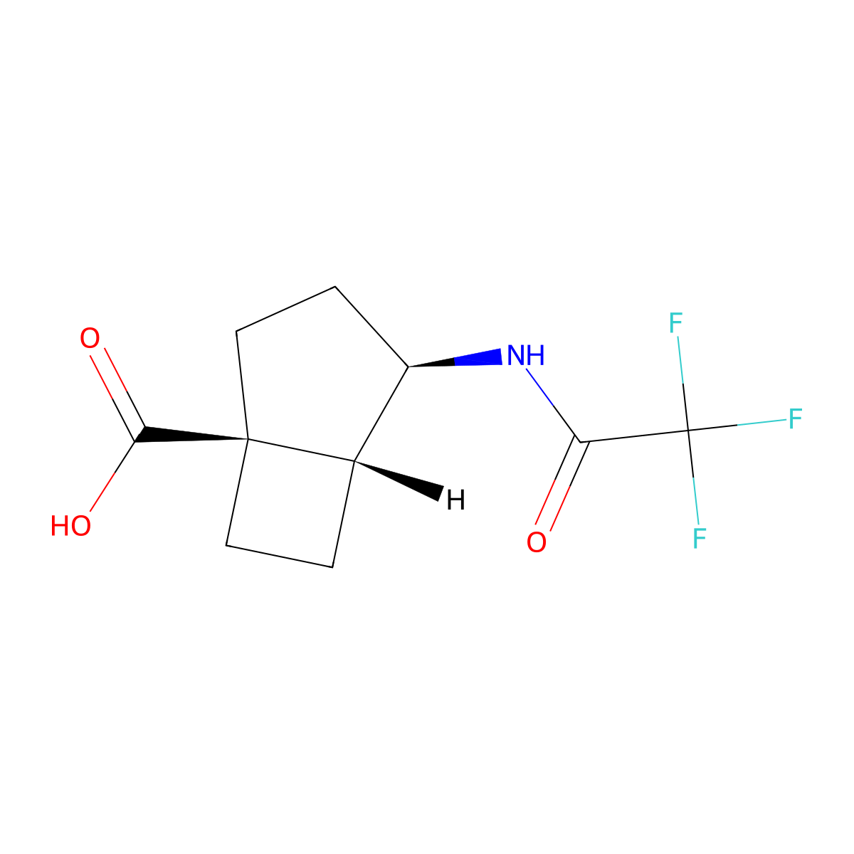 rac-(1R,4S,5S)-4-(2,2,2-trifluoroacetamido)bicyclo[3.2.0]heptane-1-carboxylic acid molecular structure, CAS 2679825-99-9