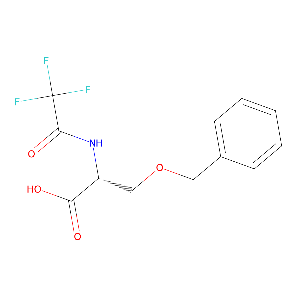 (2R)-3-(benzyloxy)-2-(trifluoroacetamido)propanoic acid molecular structure, CAS 2679826-09-4