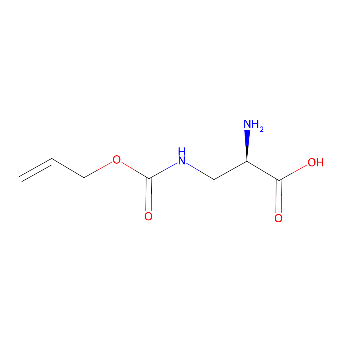 (2R)-2-amino-3-{[(prop-2-en-1-yloxy)carbonyl]amino}propanoic acid molecular structure, CAS 2679826-12-9