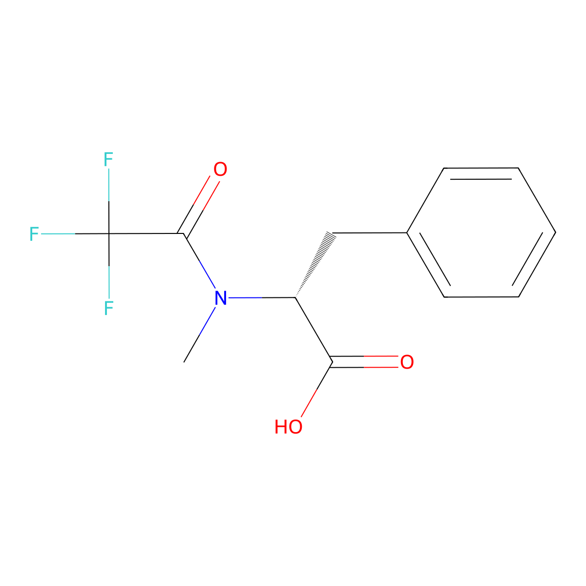 (2R)-3-phenyl-2-(2,2,2-trifluoro-N-methylacetamido)propanoic acid molecular structure, CAS 2679826-20-9