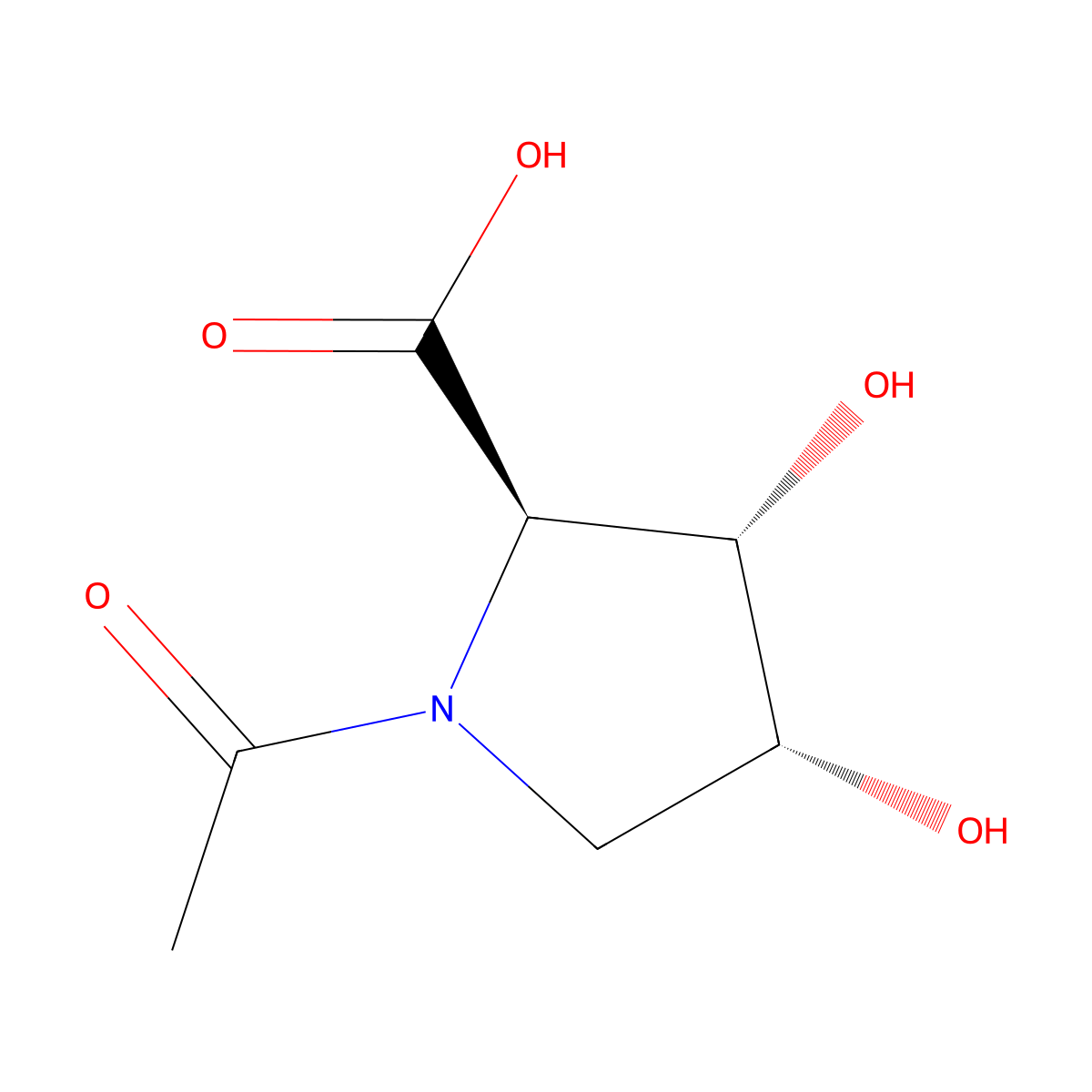 rac-(2R,3S,4R)-1-acetyl-3,4-dihydroxypyrrolidine-2-carboxylic acid molecular structure, CAS 2679826-24-3