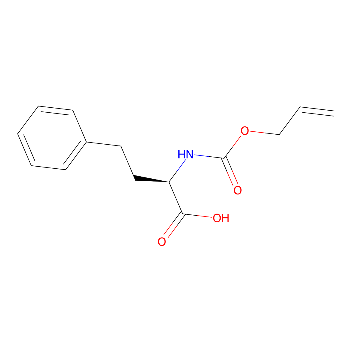 (2R)-4-phenyl-2-{[(prop-2-en-1-yloxy)carbonyl]amino}butanoic acid molecular structure, CAS 2679826-32-3