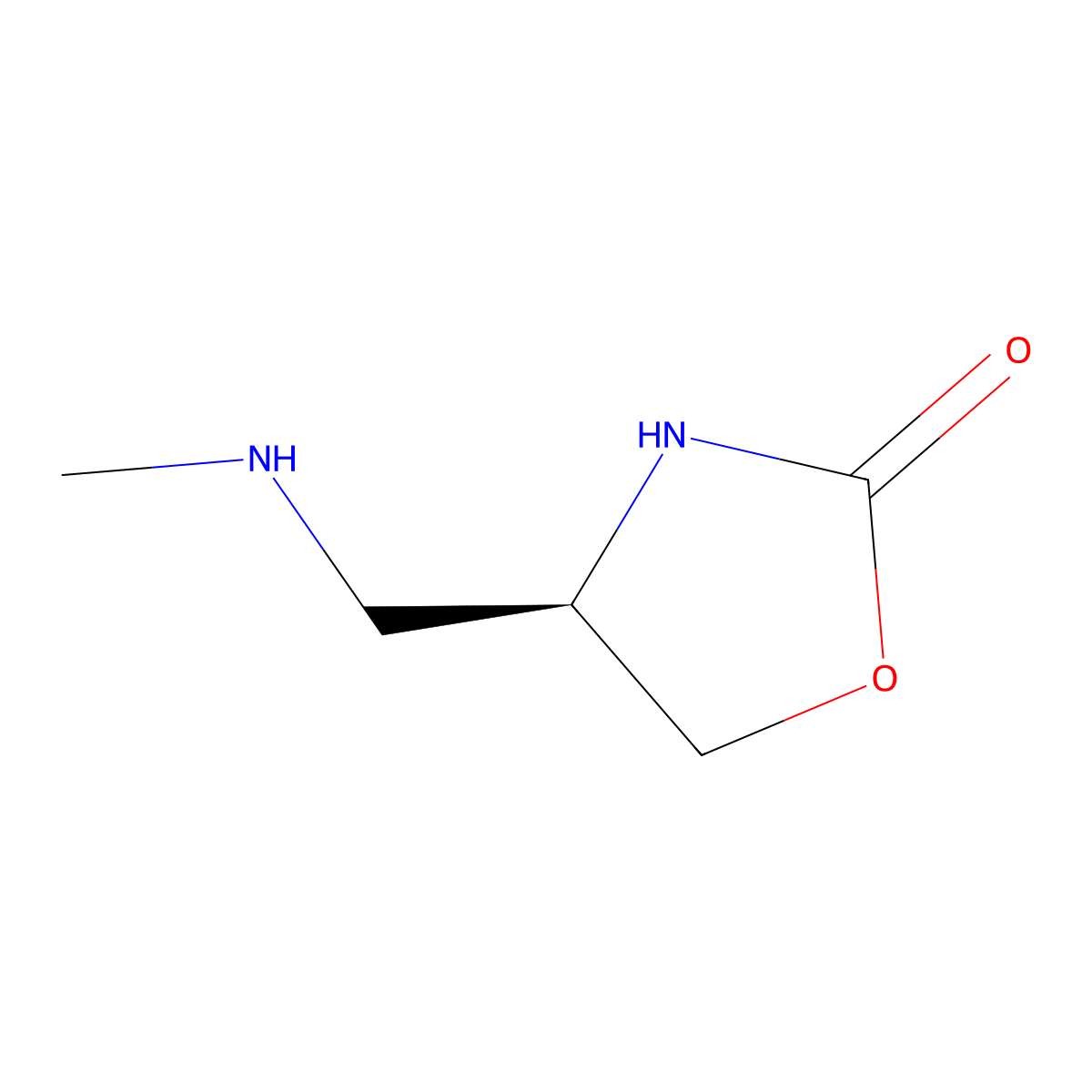 (4R)-4-[(methylamino)methyl]-1,3-oxazolidin-2-one molecular structure, CAS 2679826-35-6