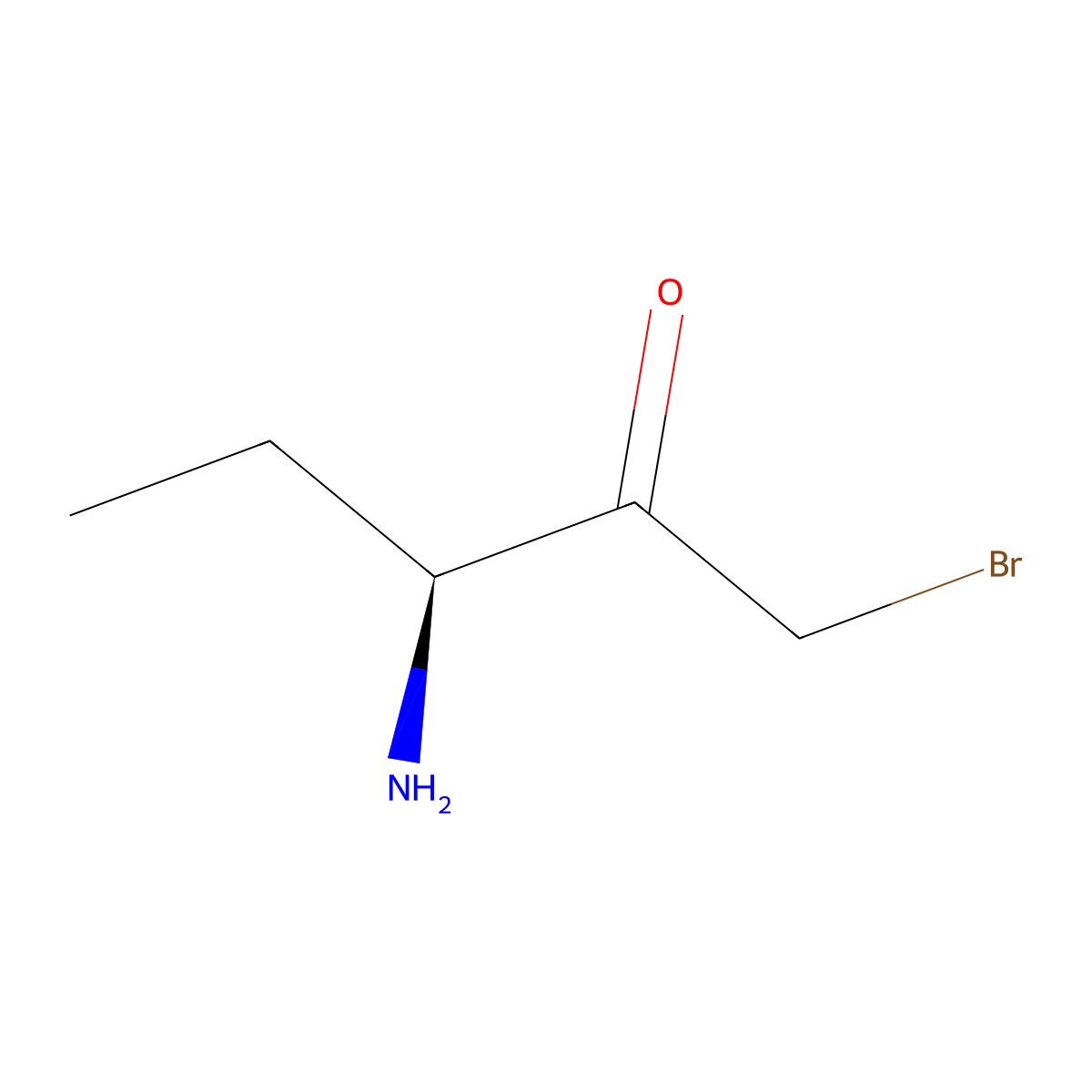 (3S)-3-amino-1-bromopentan-2-one molecular structure, CAS 2679826-46-9