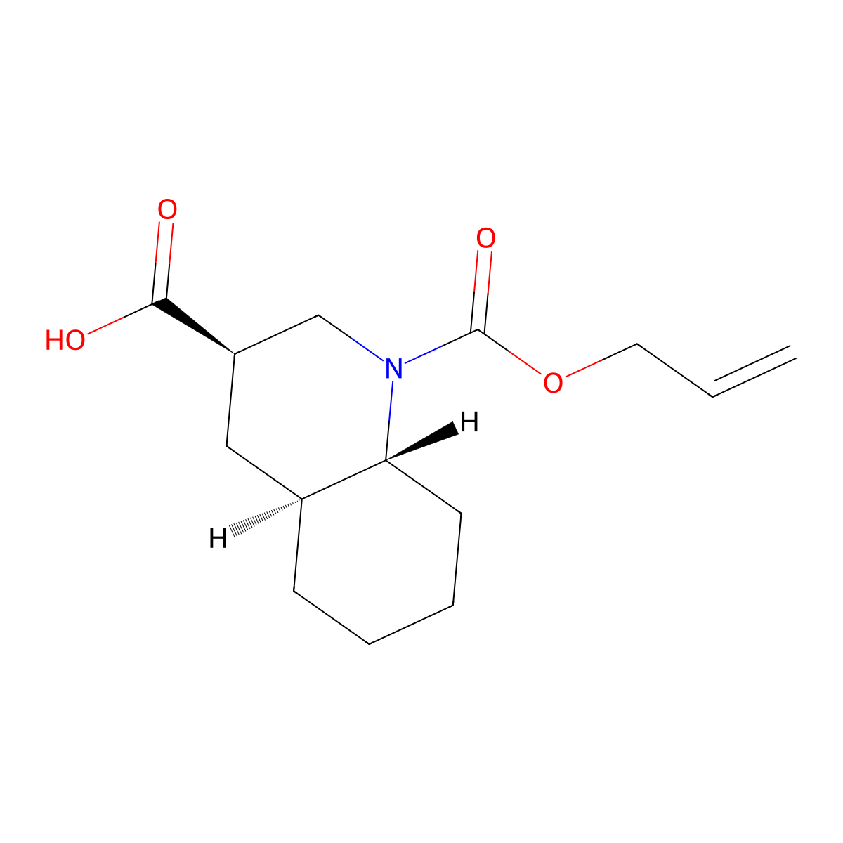 rac-(3R,4aS,8aR)-1-[(prop-2-en-1-yloxy)carbonyl]-decahydroquinoline-3-carboxylic acid molecular structure, CAS 2679826-57-2