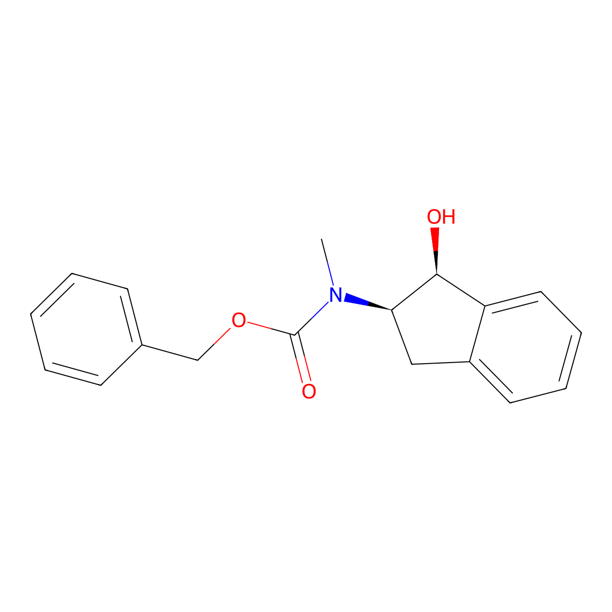rac-benzyl N-[(1R,2S)-1-hydroxy-2,3-dihydro-1H-inden-2-yl]-N-methylcarbamate molecular structure, CAS 2679826-64-1