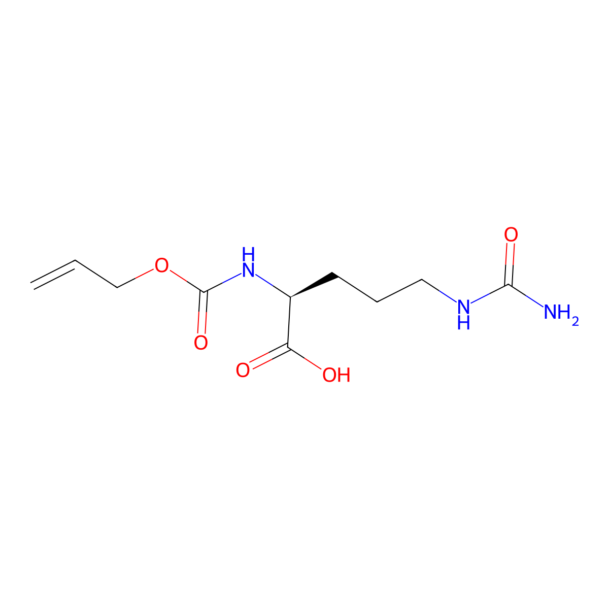 (2S)-5-(carbamoylamino)-2-{[(prop-2-en-1-yloxy)carbonyl]amino}pentanoic acid molecular structure, CAS 2679826-65-2