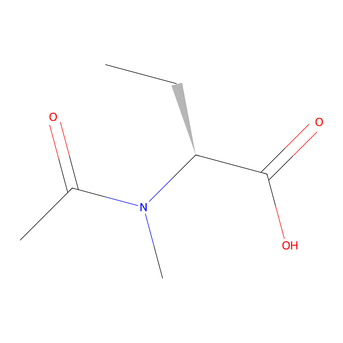 (2R)-2-(N-methylacetamido)butanoic acid molecular structure, CAS 2679826-81-2