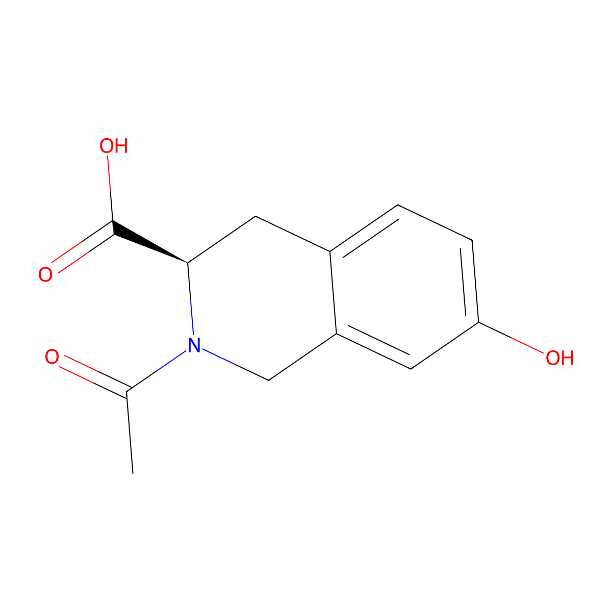 (3R)-2-acetyl-7-hydroxy-1,2,3,4-tetrahydroisoquinoline-3-carboxylic acid molecular structure, CAS 2679827-06-4