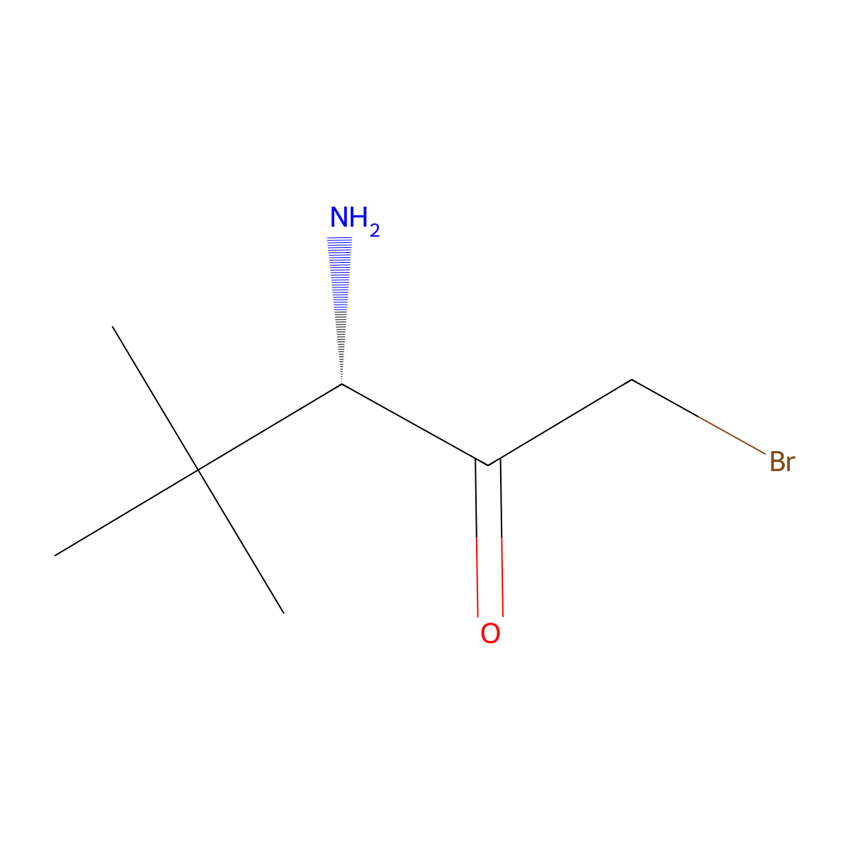 (3S)-3-amino-1-bromo-4,4-dimethylpentan-2-one molecular structure, CAS 2679827-21-3