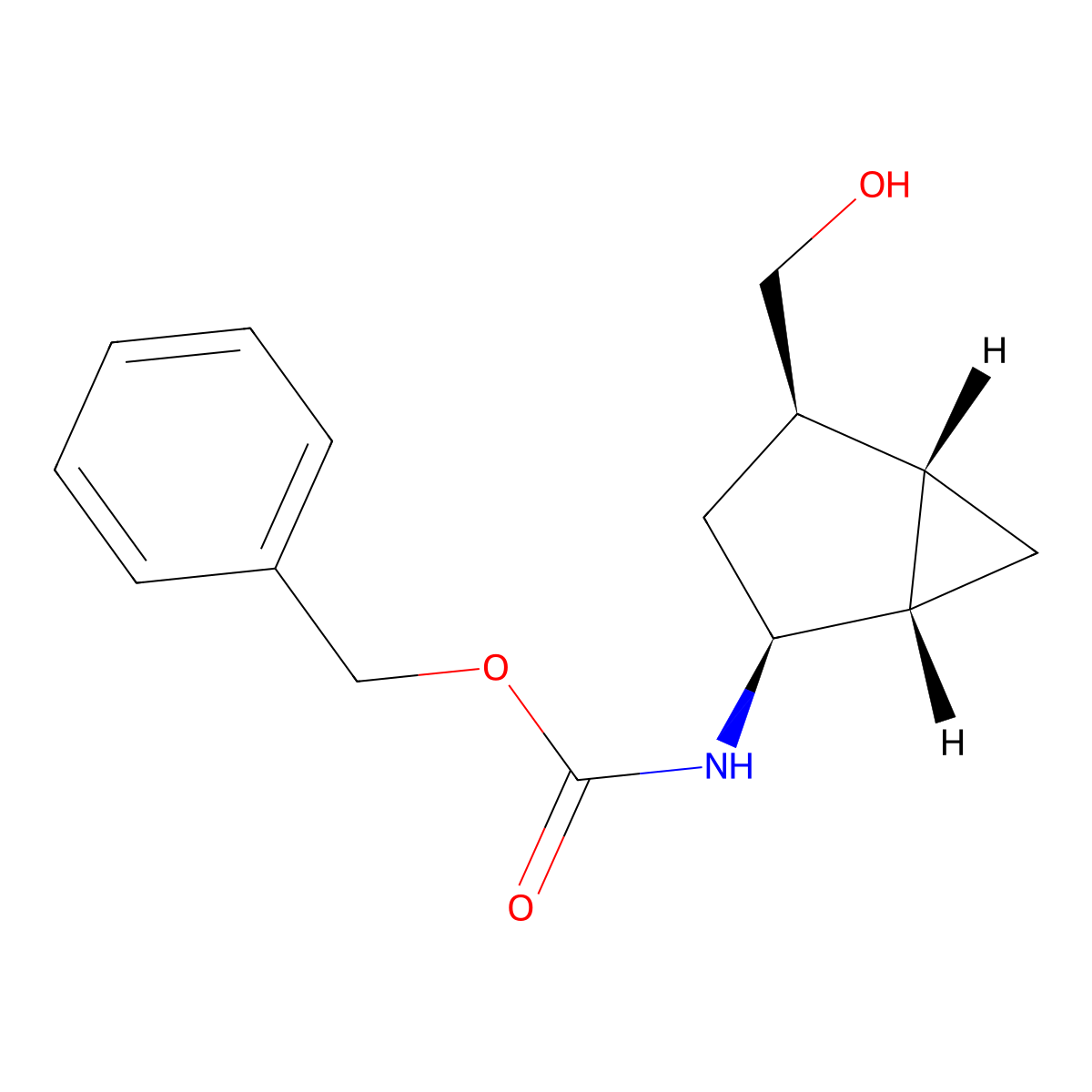 benzyl N-[(1S,2S,4R,5R)-4-(hydroxymethyl)bicyclo[3.1.0]hexan-2-yl]carbamate molecular structure, CAS 2679827-25-7