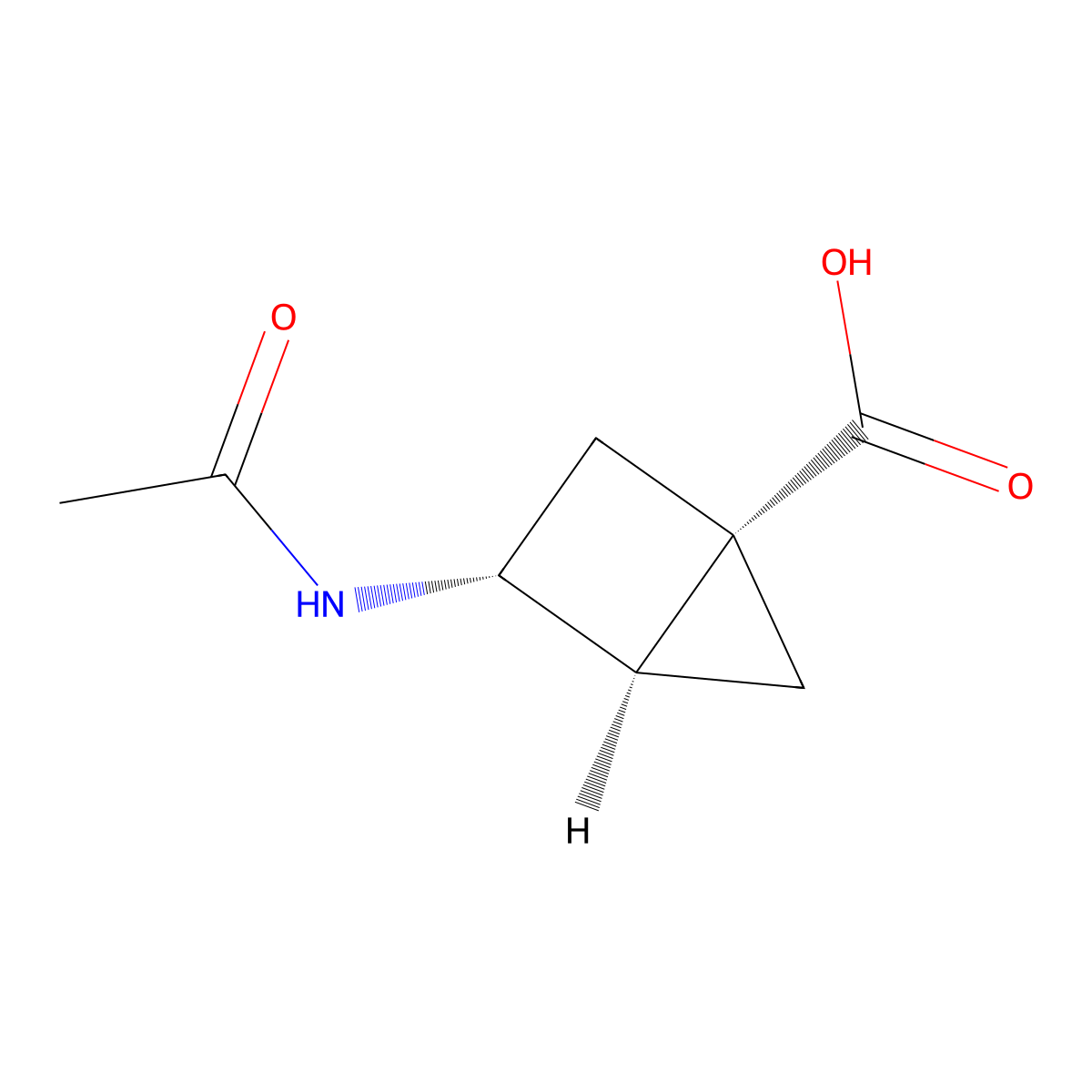 rac-(1R,3S,4S)-3-acetamidobicyclo[2.1.0]pentane-1-carboxylic acid molecular structure, CAS 2679827-31-5