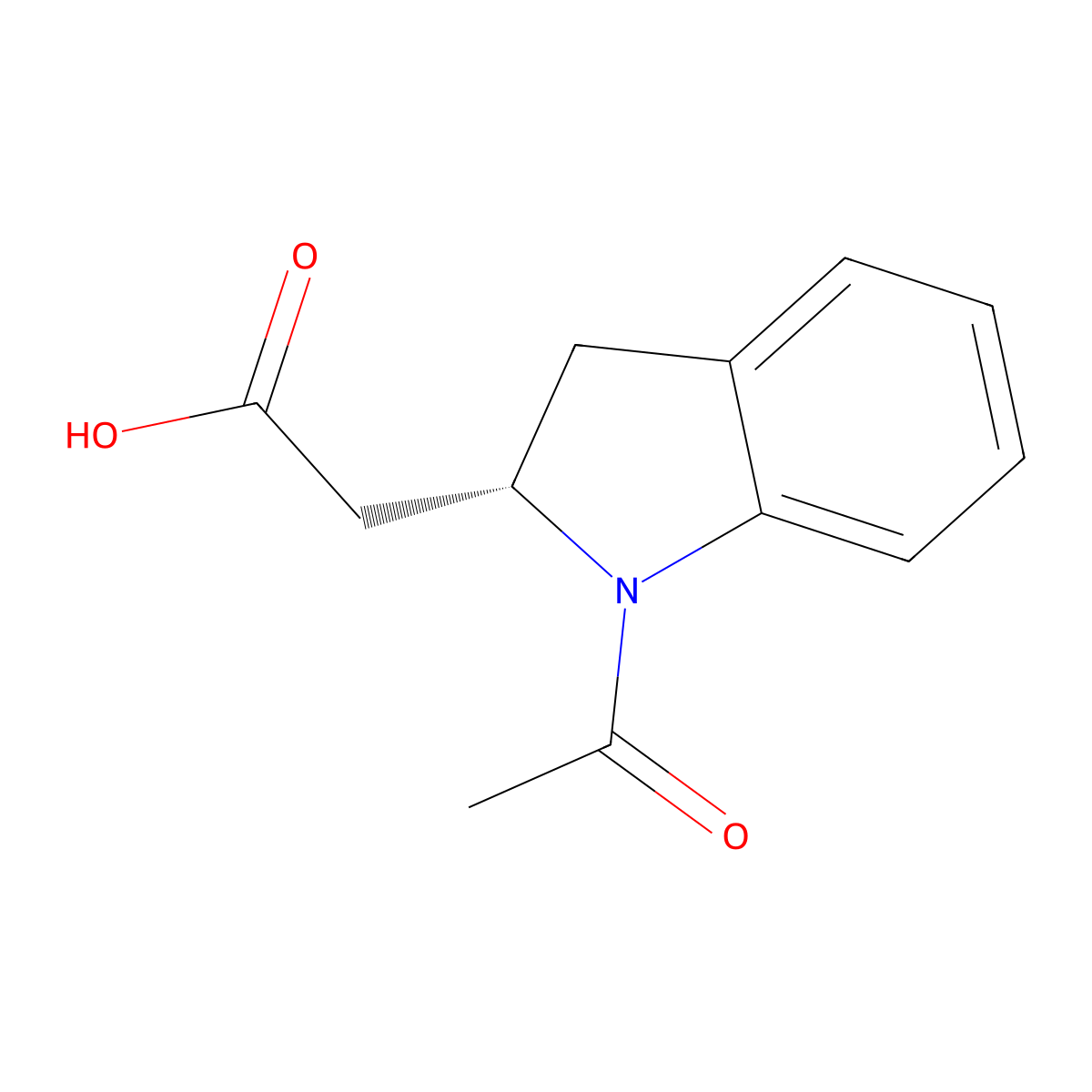 2-[(2S)-1-acetyl-2,3-dihydro-1H-indol-2-yl]acetic acid molecular structure, CAS 2679827-87-1