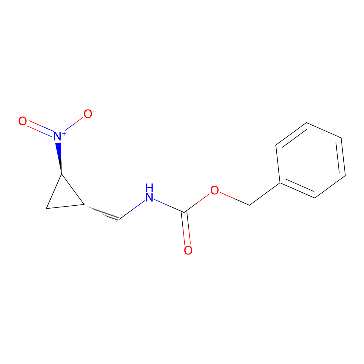 rac-benzyl N-{[(1R,2S)-2-nitrocyclopropyl]methyl}carbamate molecular structure, CAS 2679827-99-5