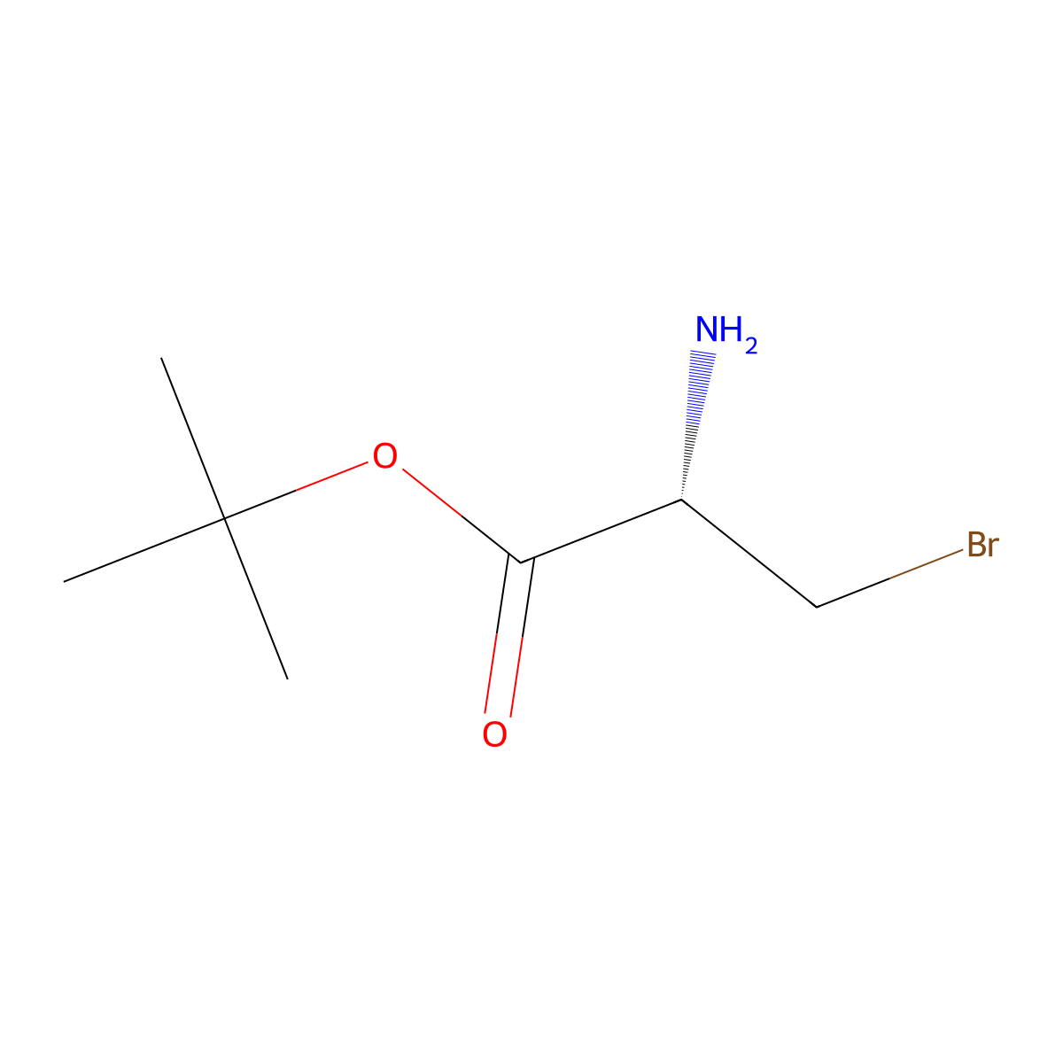tert-butyl (2S)-2-amino-3-bromopropanoate molecular structure, CAS 2679828-07-8