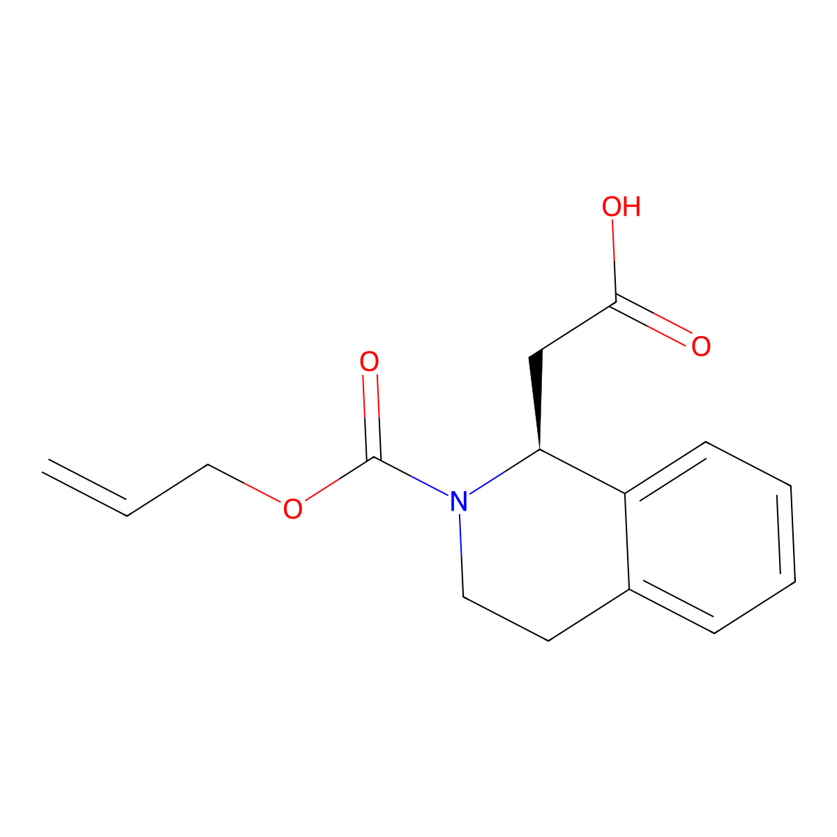 2-[(1S)-2-[(prop-2-en-1-yloxy)carbonyl]-1,2,3,4-tetrahydroisoquinolin-1-yl]acetic acid molecular structure, CAS 2679828-20-5