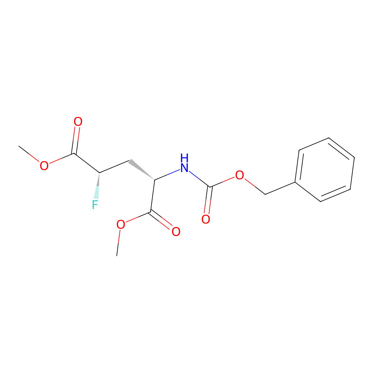 1,5-dimethyl (2S,4S)-2-{[(benzyloxy)carbonyl]amino}-4-fluoropentanedioate molecular structure, CAS 2679828-23-8